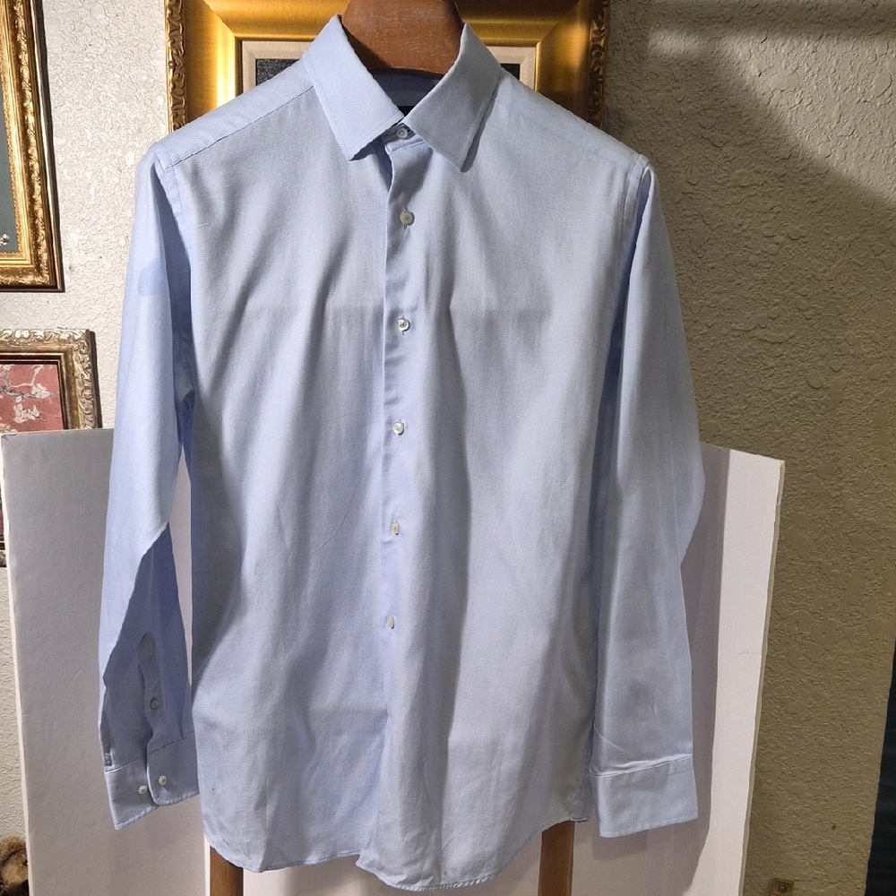 David Donahue Light Blue Men's Dress Shirt